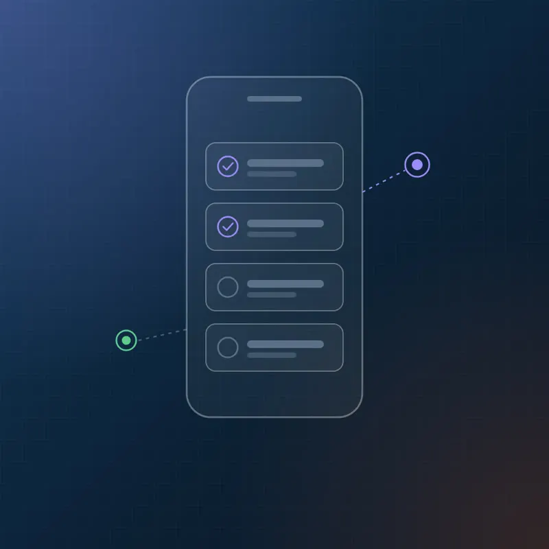 Mobil med saker kunden ordner selv